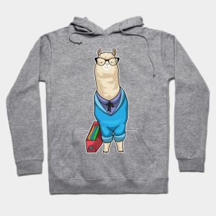 Alpaca Secretary Glasses Hoodie